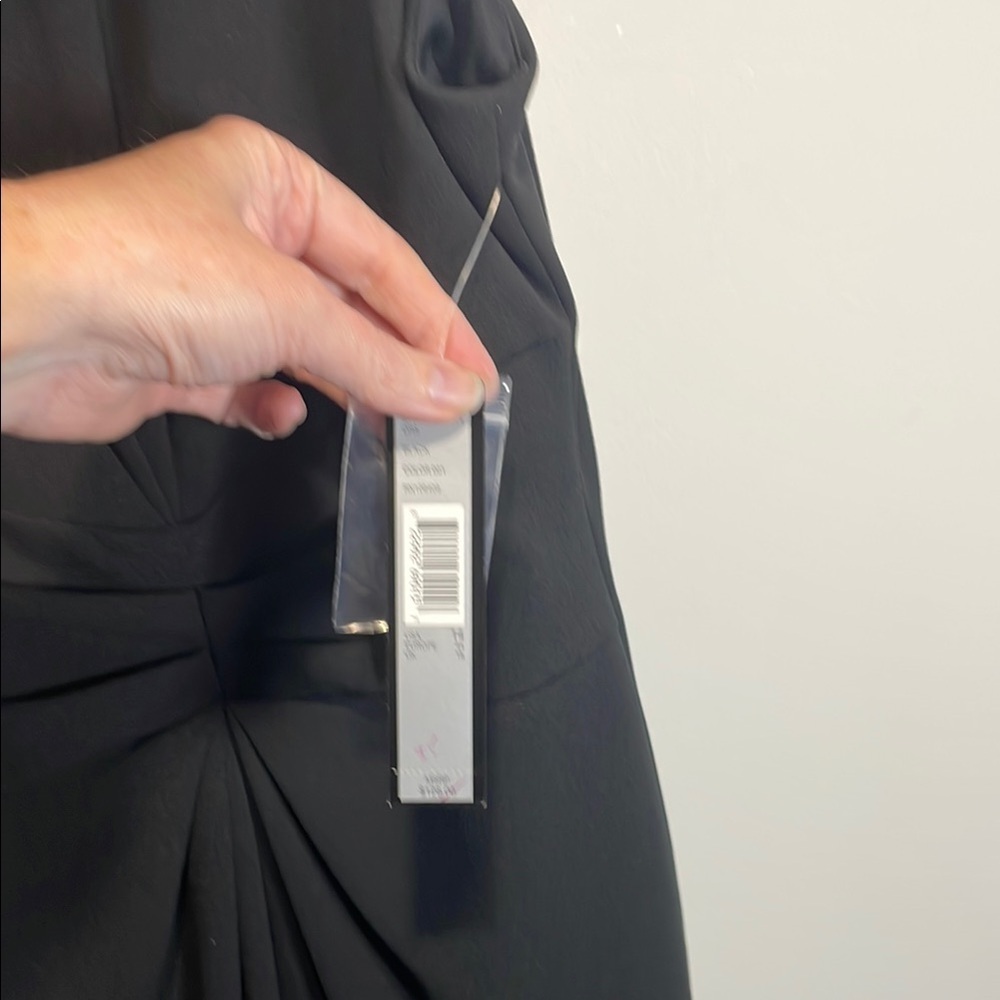 Tahari ASL Cocktail Dress Embellished Neck Ruched Size 14 nwt - Picture 7 of 13